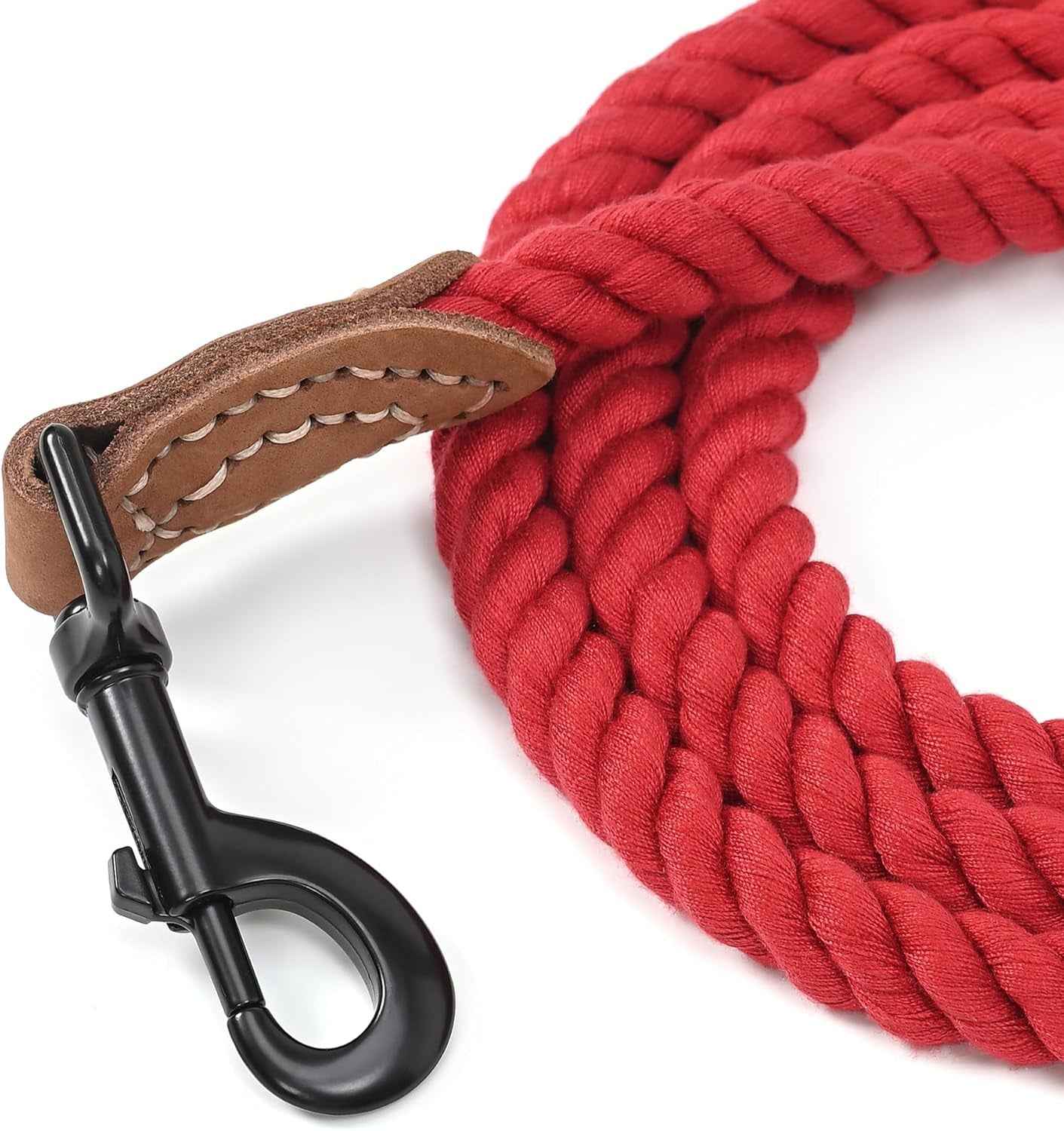 Braided Cotton Dog Leash - Durable & Stylish for Large Dogs