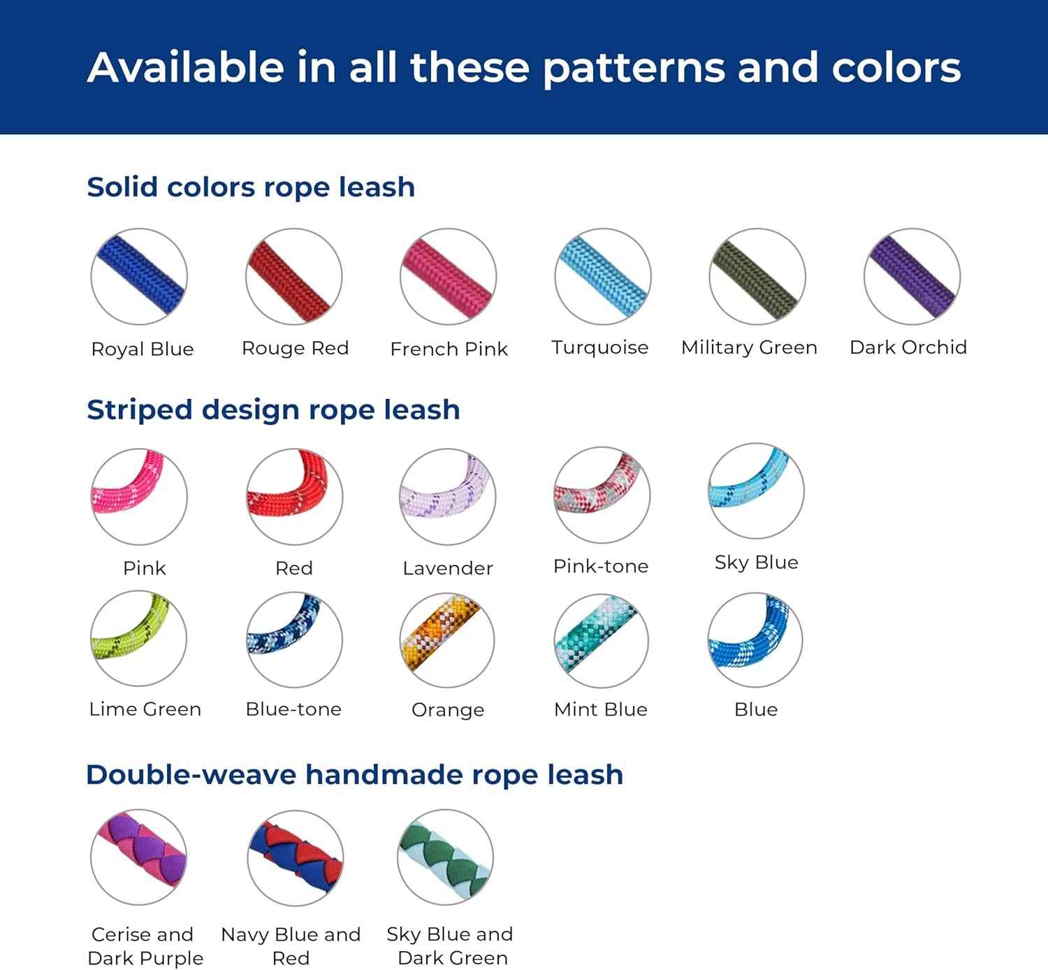 Durable Eco-Friendly Dog Leash Neoprene Handle & Strong Rope