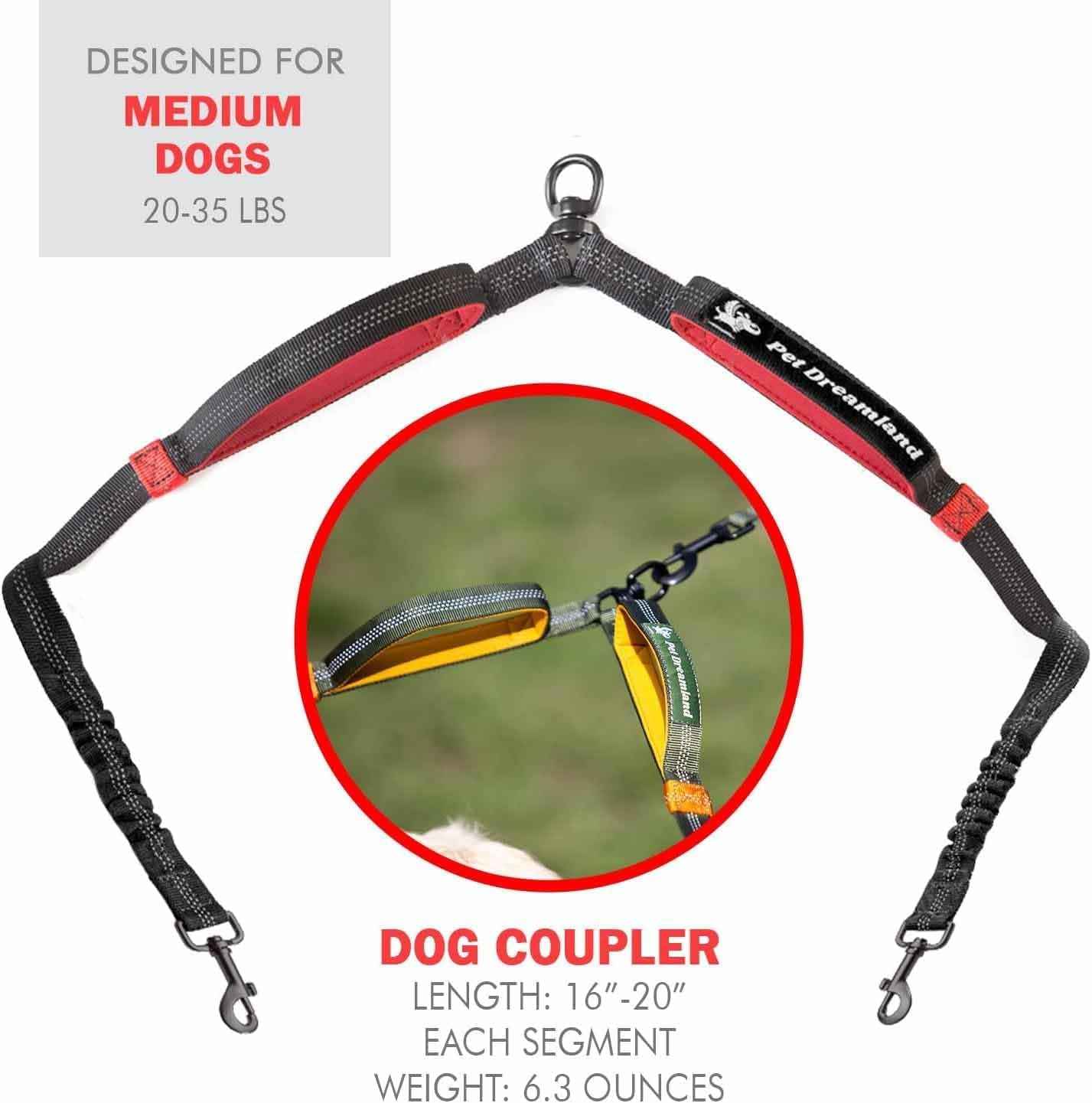 Tangle-Free Dual Dog Leash Coupler for Safe and Smooth Walks