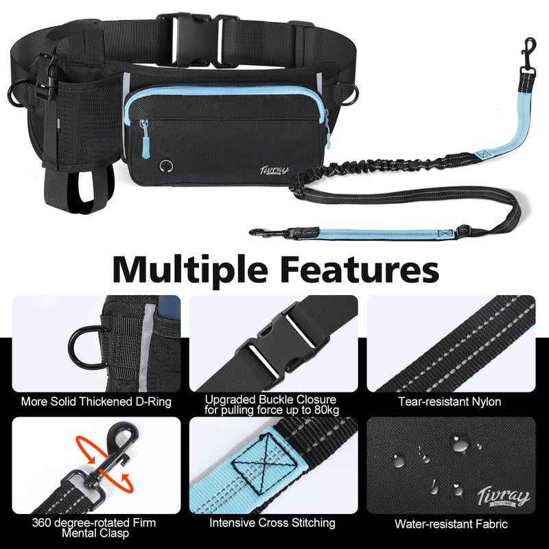 Hands-Free Dual Bungee Dog Leash: Walk Two Dogs Effortlessly