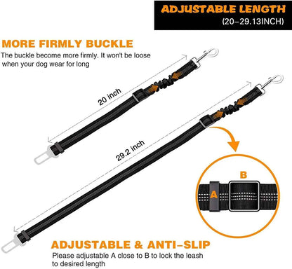 Adjustable Elastic Dog Car Seat Belt for Pet Travel Safety