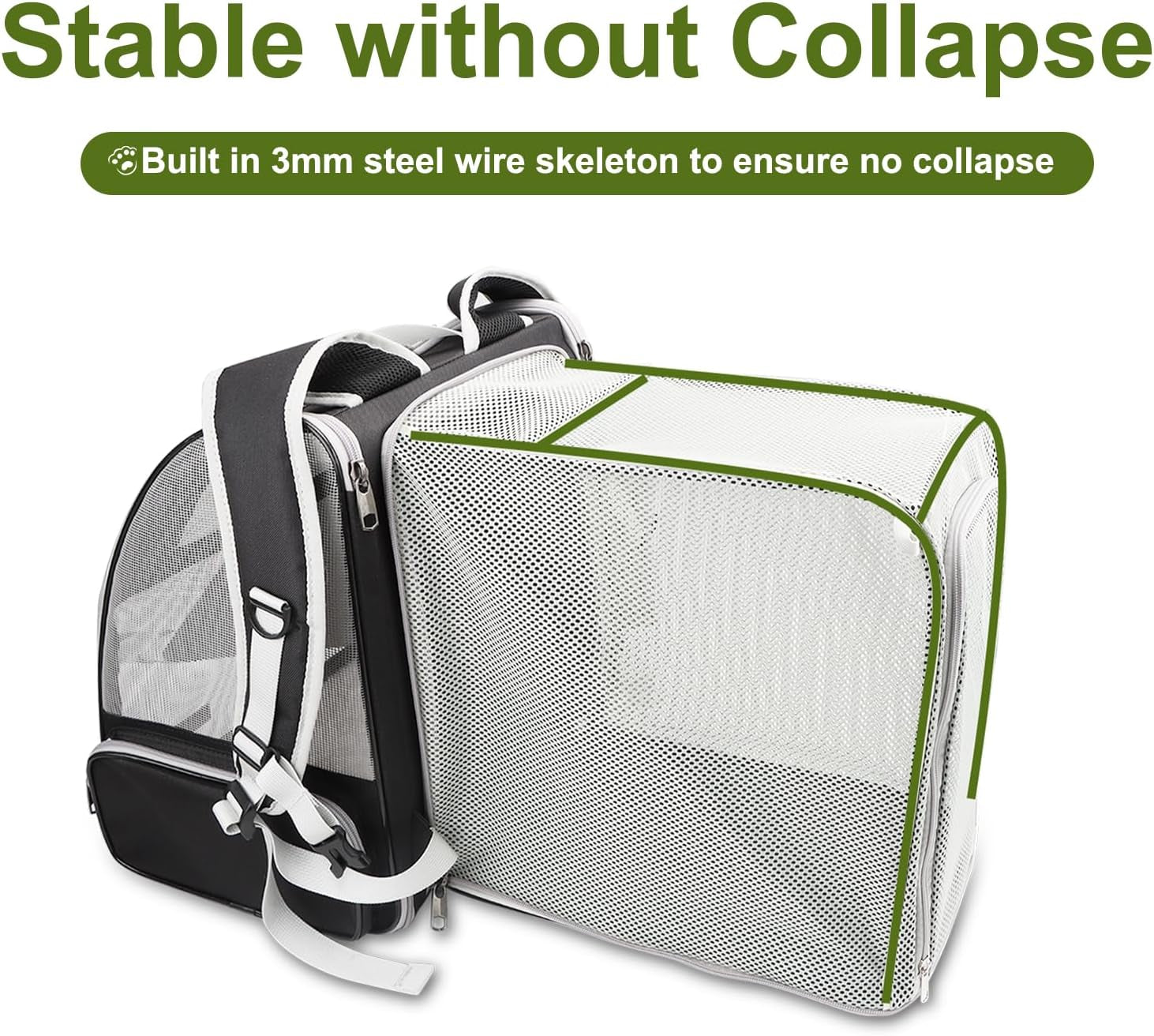 Texsens Expandable Cat Backpack Carrier - Airline Approved - HuckMB Pet Supply