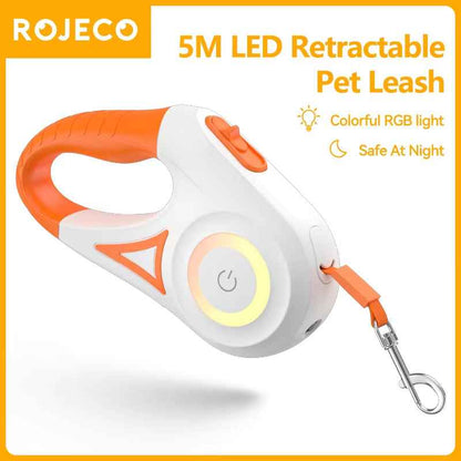 LED Retractable Dog Leash: Stylish & Safe Luminous Pet Lead