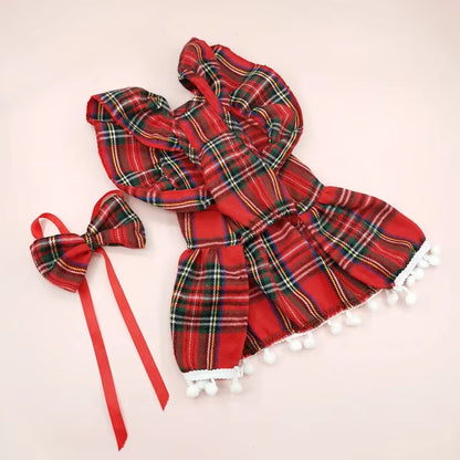 Festive Christmas Dog Dresses for Small Pets Cozy Collection - HuckMB Pet Supply