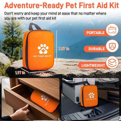 Comprehensive Pet First Aid Kit for Dogs and Cats Emergency