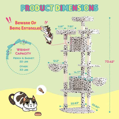 Corner Cat Tree Space Saver Indoor Cats