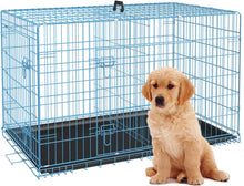 Large Dog Crate 48 Inch Double-Door: Secure, Foldable Kennel - HuckMB Pet Supply
