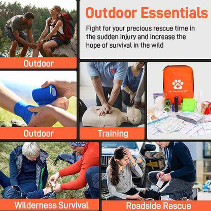 Comprehensive Pet First Aid Kit for Dogs and Cats Emergency