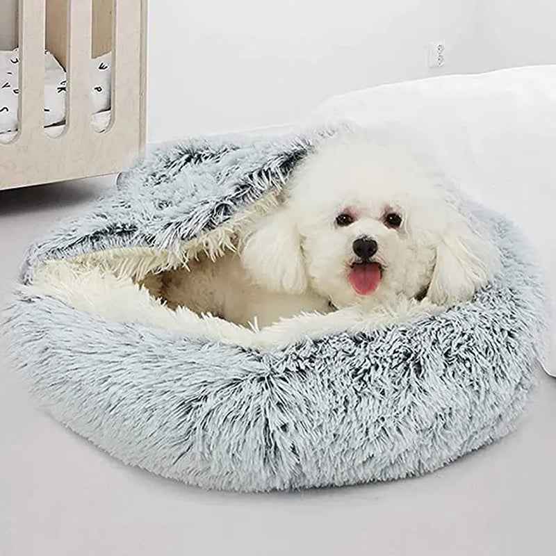 Cozy Winter Pet Bed for Cats and Small Dogs