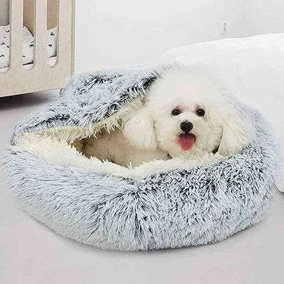 Cozy Winter Pet Bed for Cats and Small Dogs