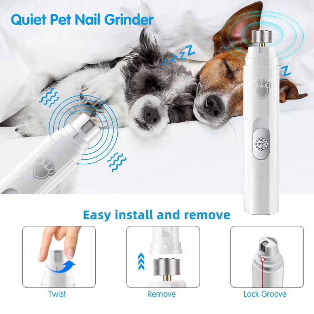 USB Electric Dog Nail Grinder: Painless, Rechargeable