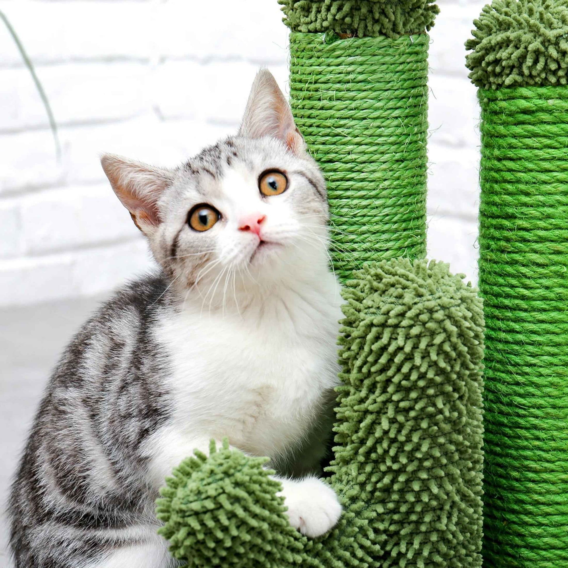 23" Cactus Cat Scratcher Post with Sisal Surface for Cats
