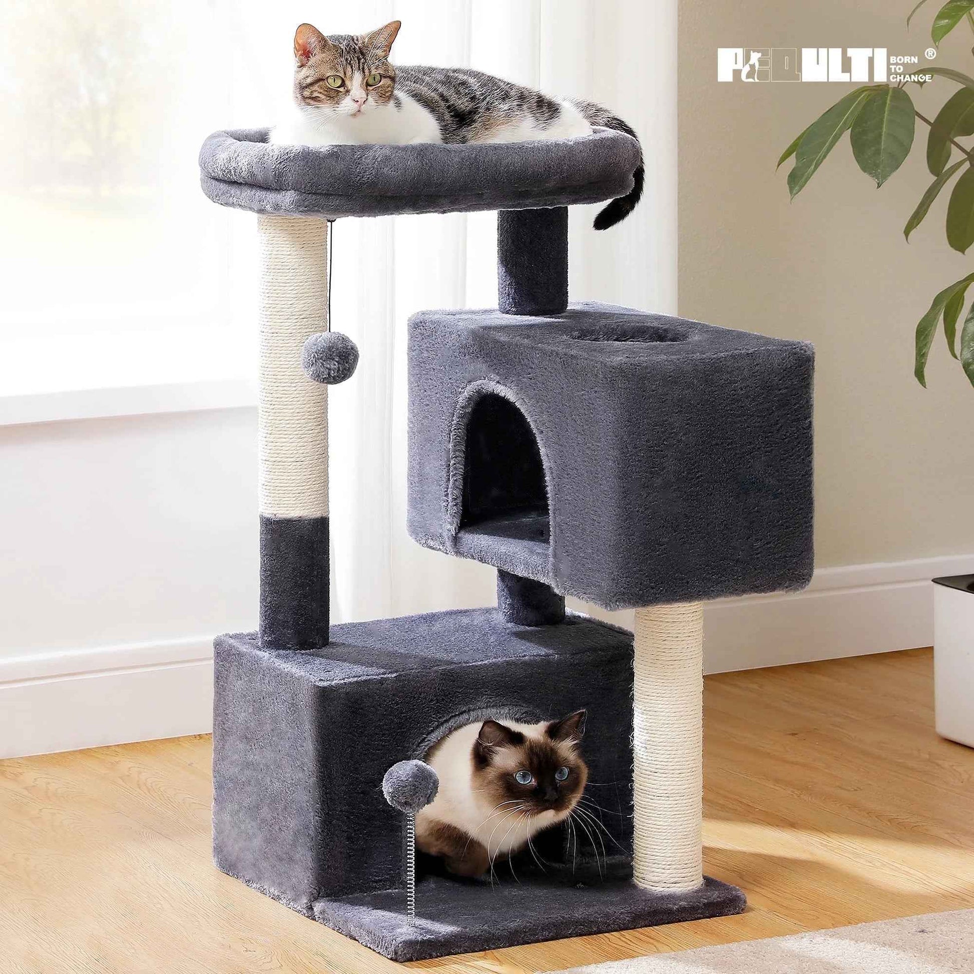 Cat Tower With Condos for Medium Cats