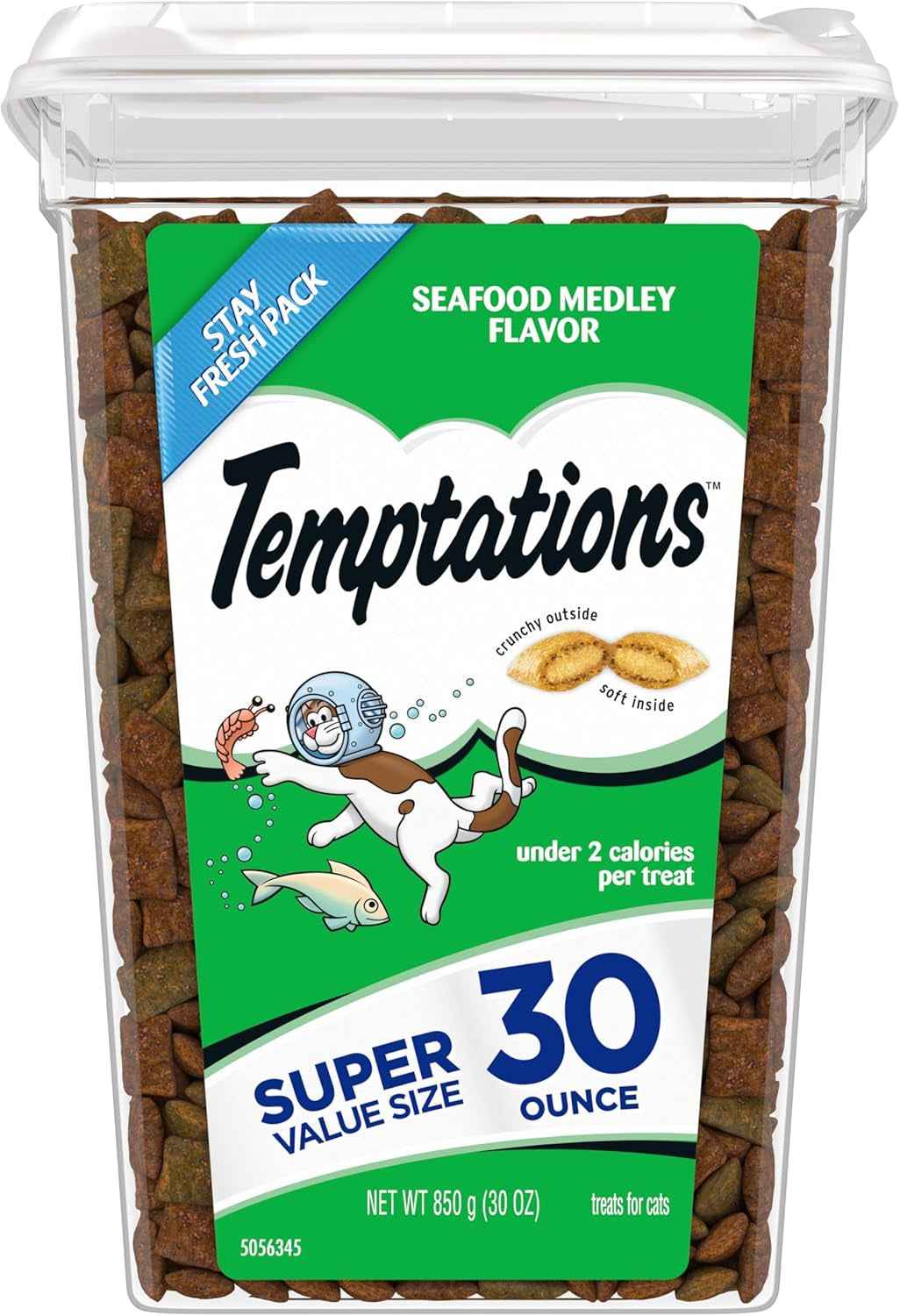 Temptations Seafood Medley Cat Treats: Crunchy & Soft