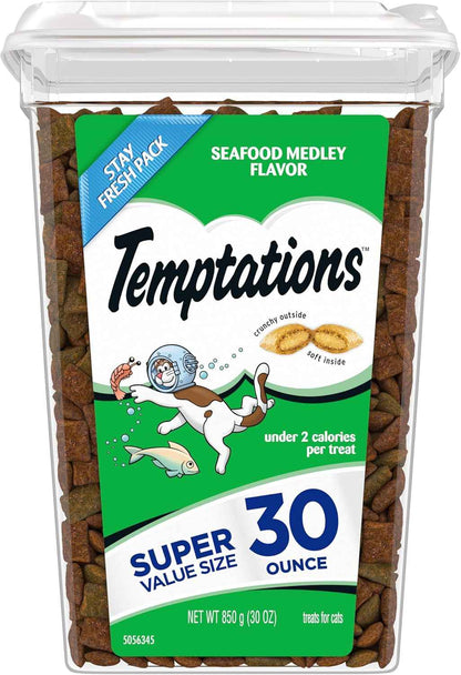 Temptations Seafood Medley Cat Treats: Crunchy & Soft