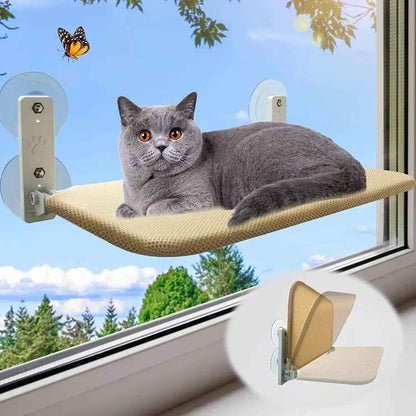 Foldable Cat Window Hammock - Secure, Windowsill Perch