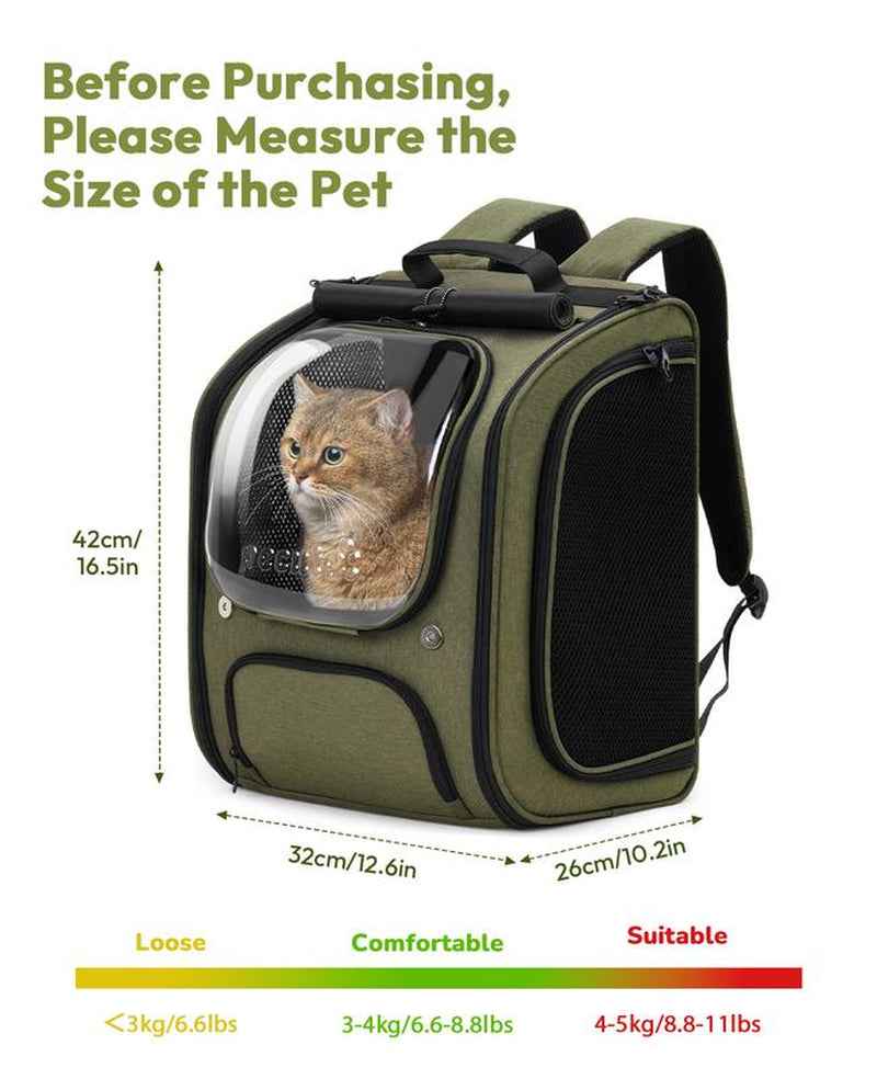Pecute Cat Backpack Carrier, Large Space Cat Bubble Backpack