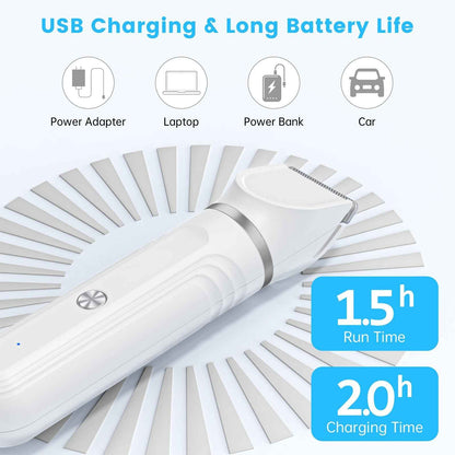 Low Noise Dog Clippers Kit Cordless 4-in-1 Grooming for Pets