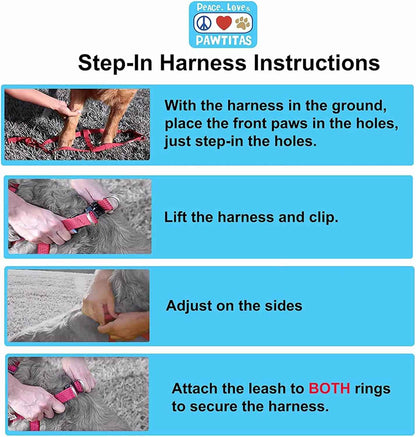 Pawtitas Adjustable Extra Small Dog Harness for Puppies
