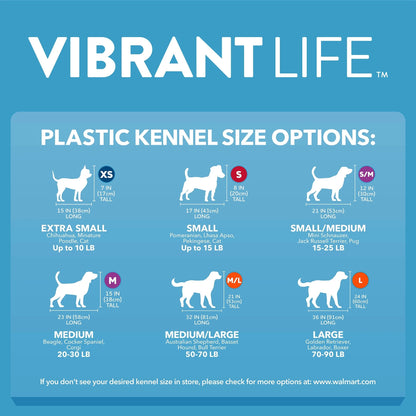 Vibrant Life Pet Kennel - Durable Carrier for Small Dogs - HuckMB Pet Supply