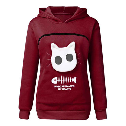 Cozy Cat Lover Hoodie with Pocket & Drop Shipping Benefits