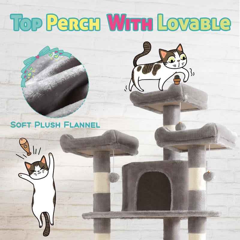 Corner Cat Tree Space Saver Indoor Cats