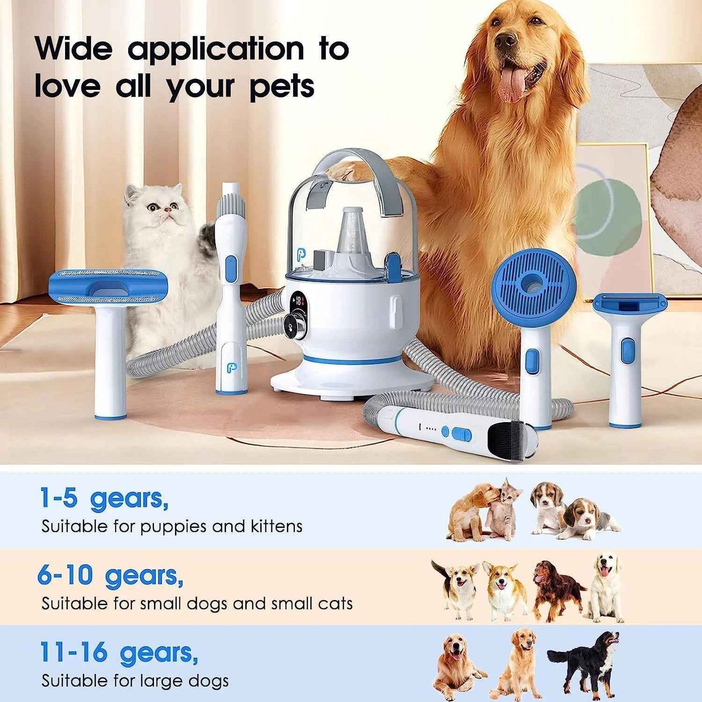 Pet Grooming Vacuum for Dogs and Cats