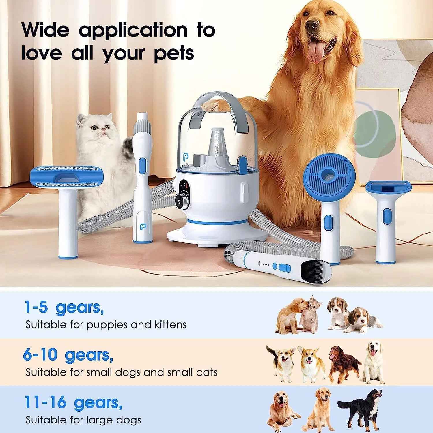 Pet Grooming Vacuum for Dogs and Cats