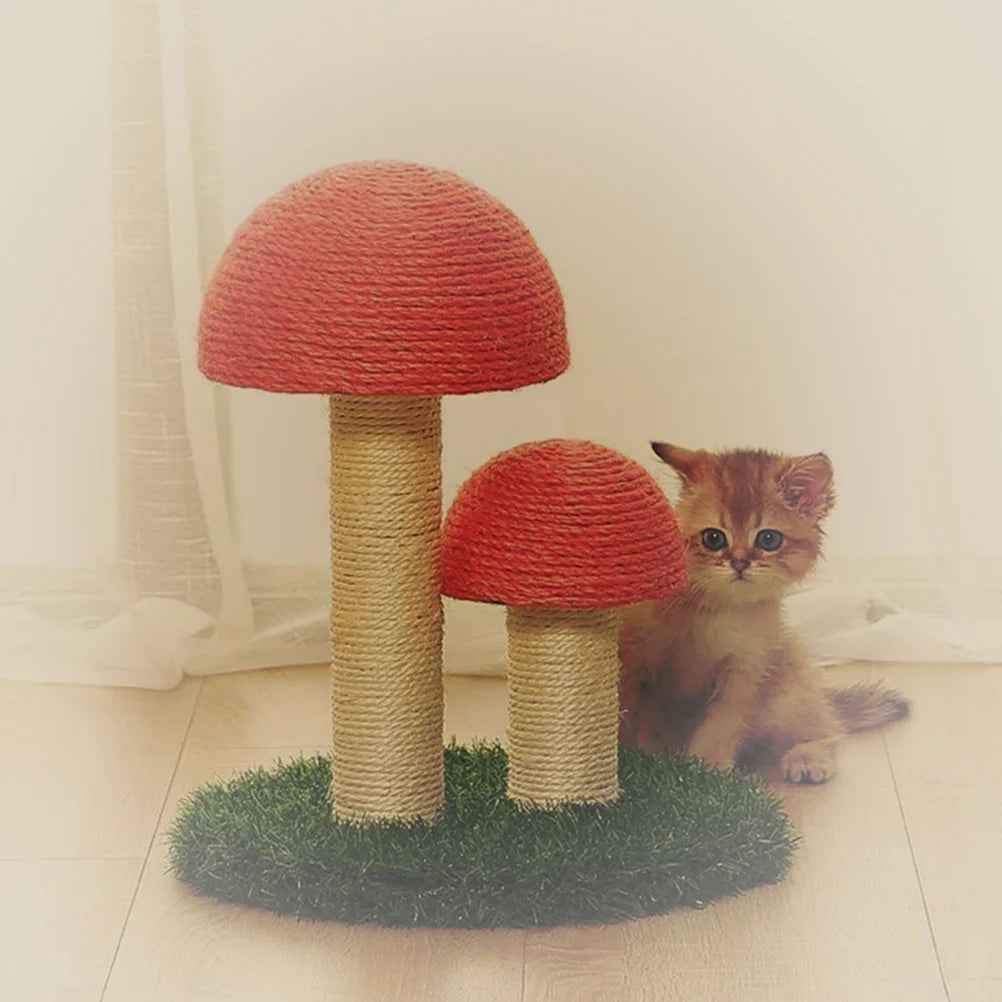 Durable Cat Climbing Post Replacement - Wood & Hemp Design