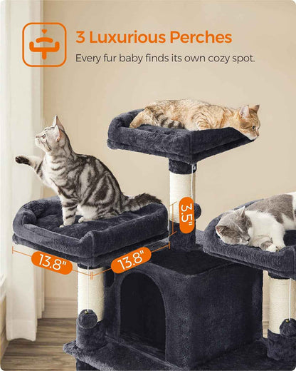 67-Inch Cat Tree: Multi-Level Fun for Large Cats