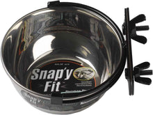 Midwest Snap'Y Fit Stainless Pet Bowl 10oz NoTip Crate Mount