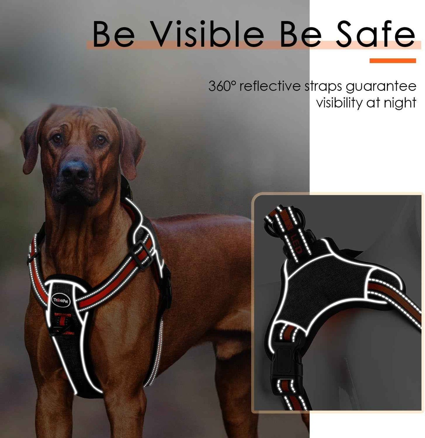 No Choke Dog Harness: Step-In, Escape-Proof for Large Dogs