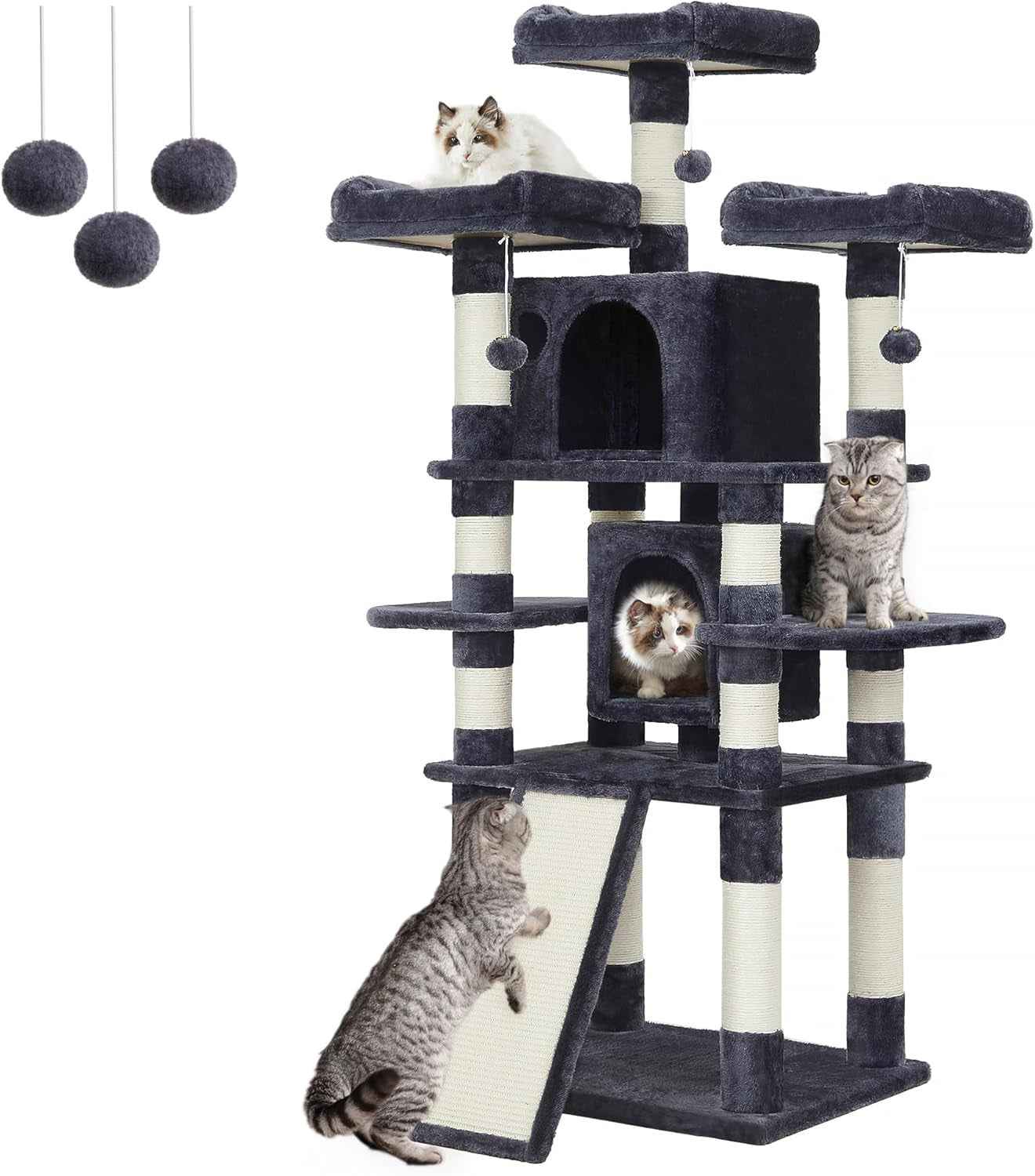 67-Inch Cat Tree: Multi-Level Fun for Large Cats