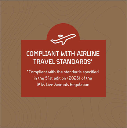 IATA Approved Plastic Dog Travel Crate with Wheels, Large