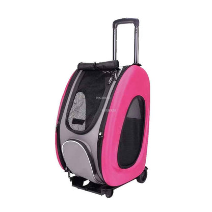 Foldable Pet Stroller Trolley Backpack