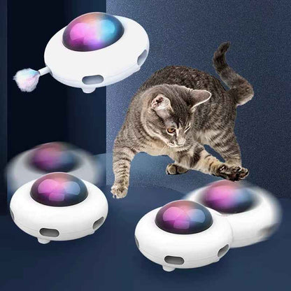 WhirlPlay UFO Teaser: Smart USB Cat Feather Toy for Fun