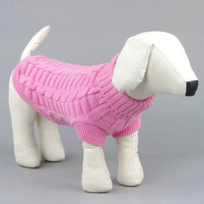 Warm Winter Pet Sweater for Small Dogs - Knitted Dog Coat - HuckMB Pet Supply