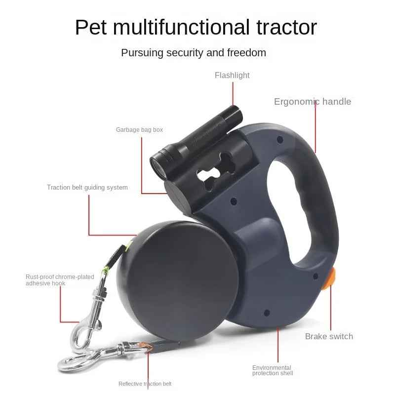Double Dog Retractable Leash Rotating