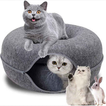 Interactive Donut Pet Cat Tunnel Bed - Play & Rest Toy