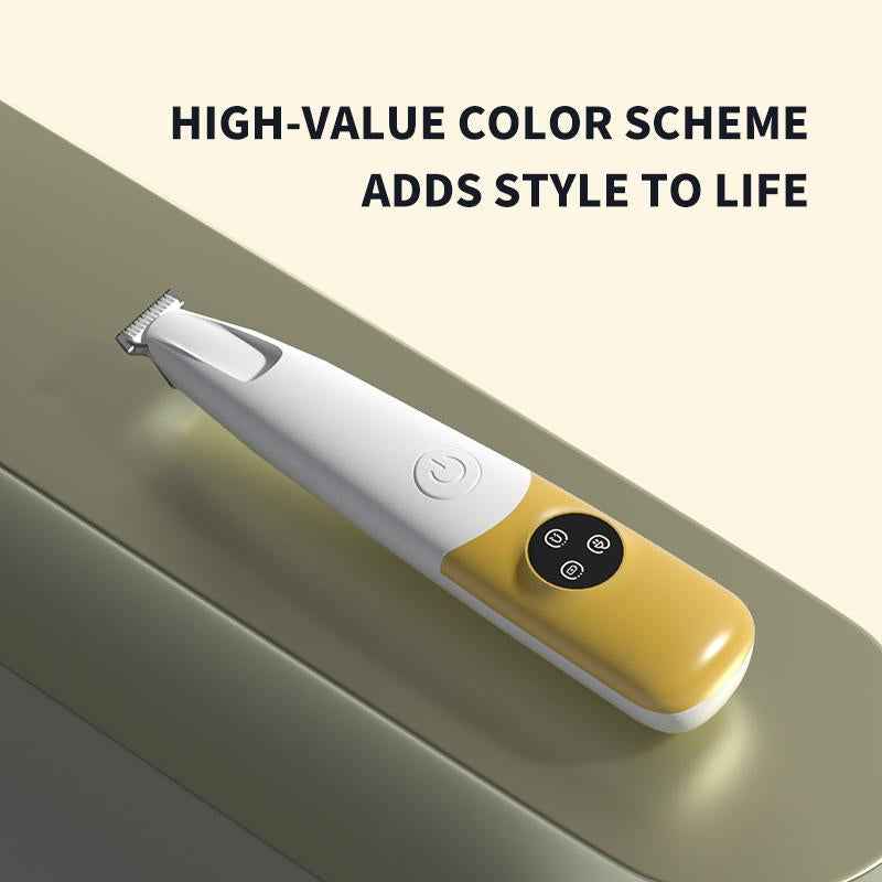 Quiet Cordless Pet Hair Trimmer: LED, Waterproof & Low Noise