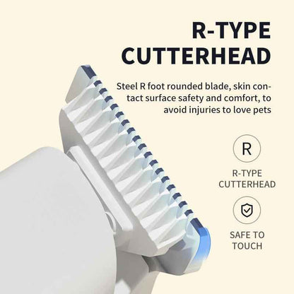 Quiet Cordless Pet Hair Trimmer: LED, Waterproof & Low Noise