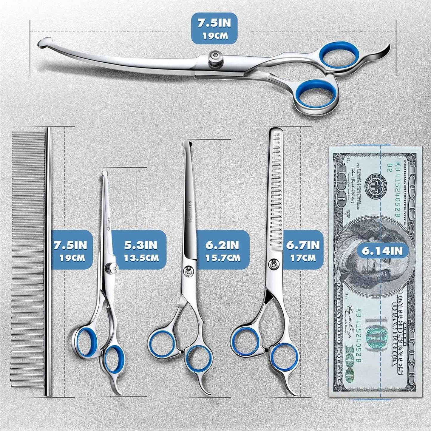 Durable Professional Dog Grooming Scissors Set