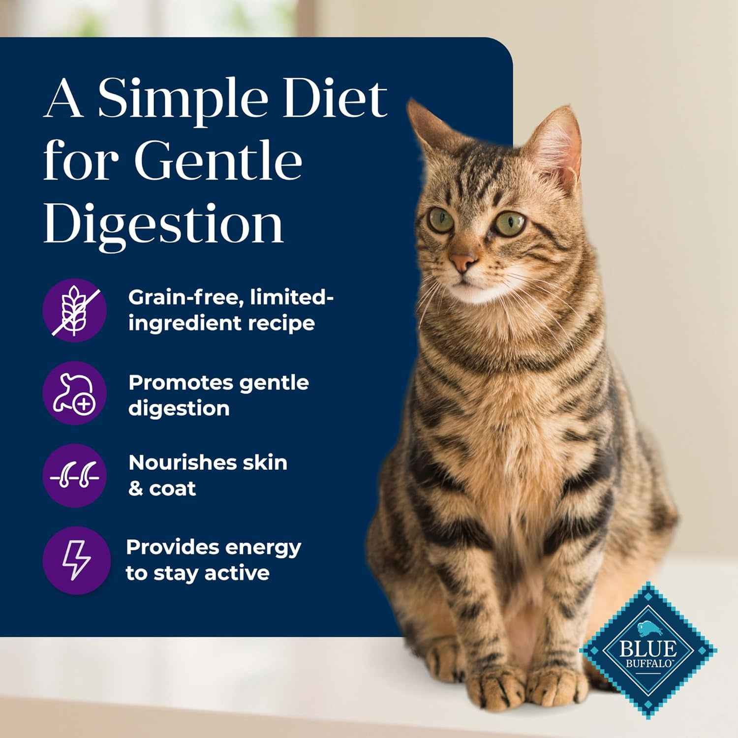 Blue Buffalo Grain-Free Dry Cat Food: Digestive Health