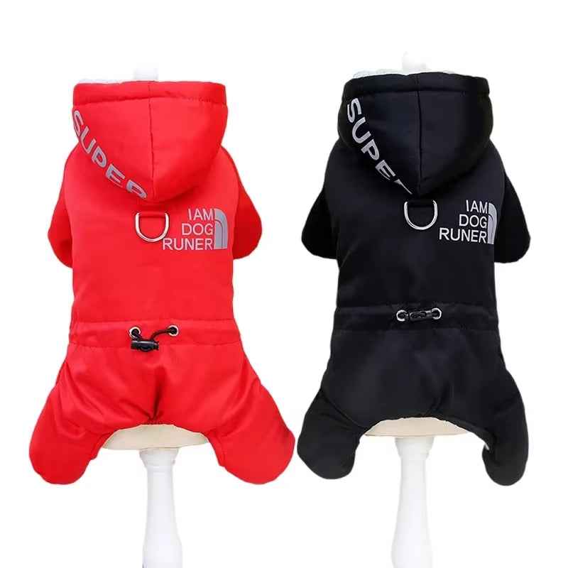 Winter Waterproof Dog Coat: Reflective Hoodie for Small Pets