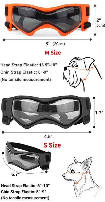 Dog Goggles for Small Breeds - Stylish Eye Protection