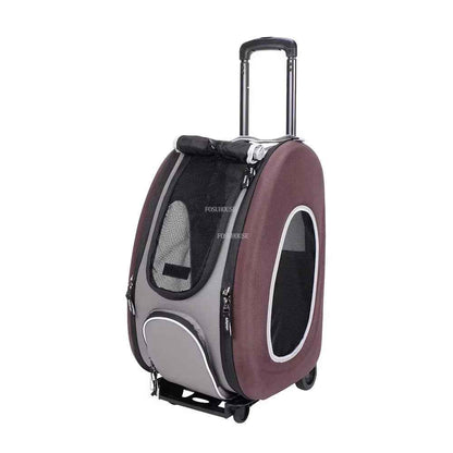 Foldable Pet Stroller Trolley Backpack