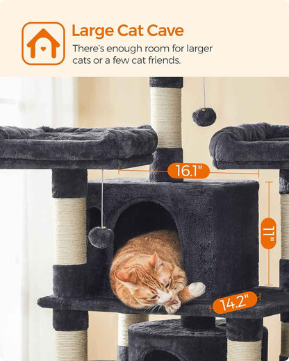 67-Inch Cat Tree: Multi-Level Fun for Large Cats