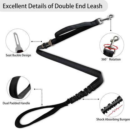 Double 360° No Tangle Dog Leash - Dual Adjustable