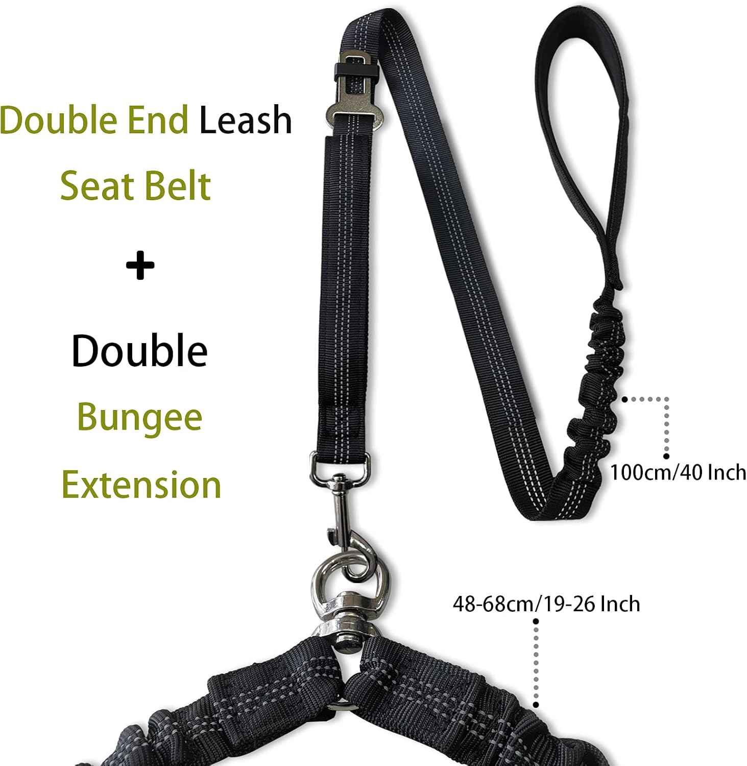 Double 360° No Tangle Dog Leash - Dual Adjustable