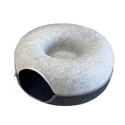 Interactive Donut Pet Cat Tunnel Bed - Play & Rest Toy